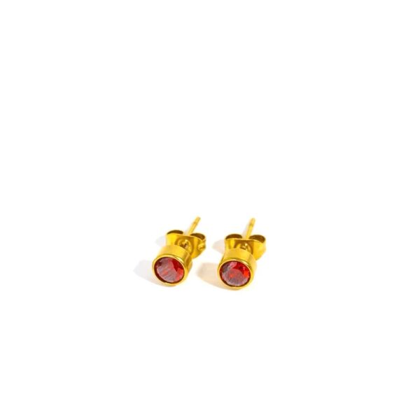 January Garnet Earing
