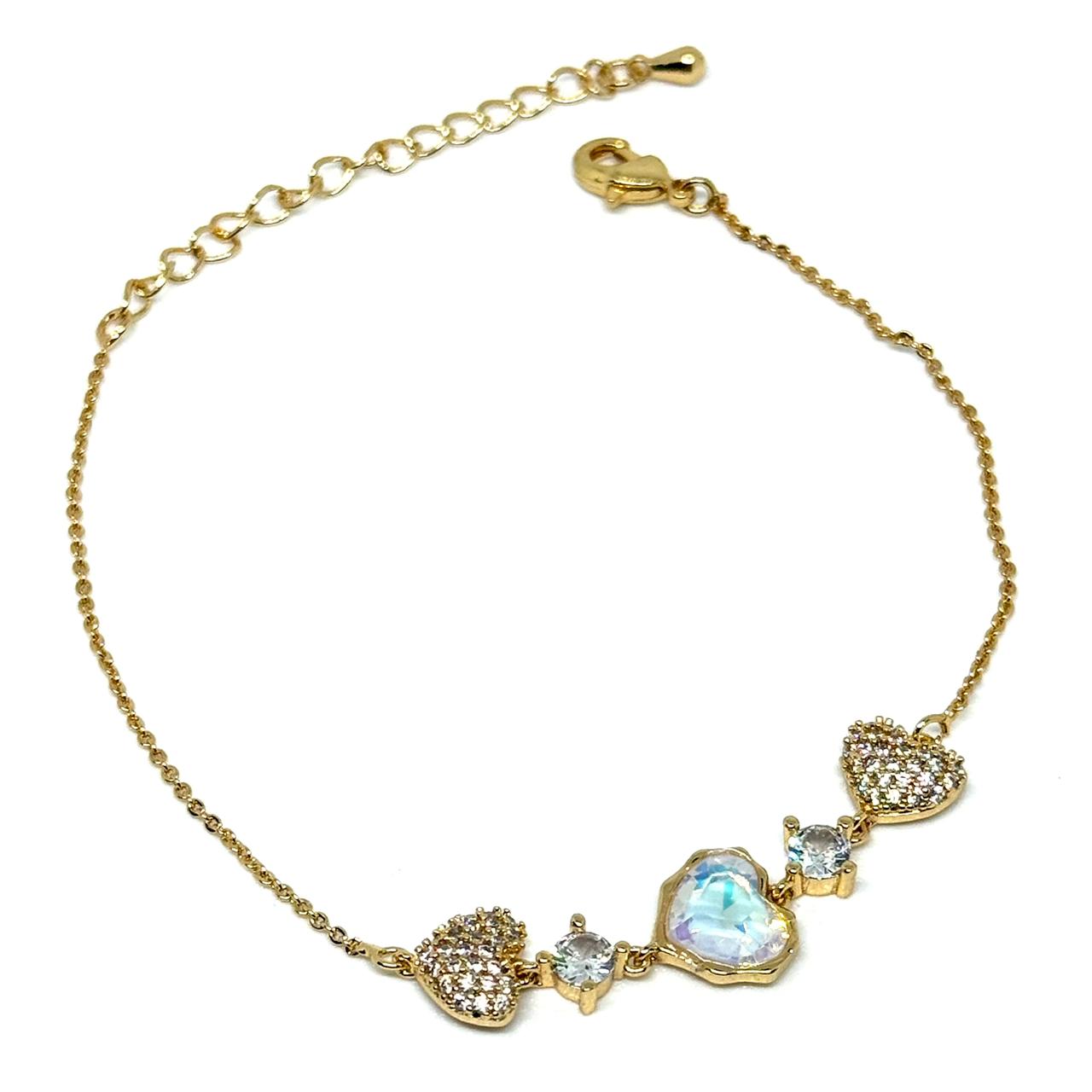 Crystal Hearts Bracelet